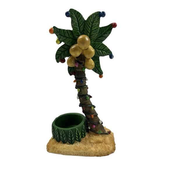 2 Scott's Palm Tree Tealight Holder Resort Collectible of Distinction Gift Deco - Picture 4 of 15